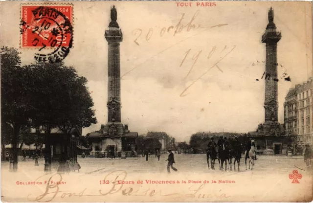 CPA TOUT PARIS 132 12th Cours de Vincennes Place de la Nation (1270502)