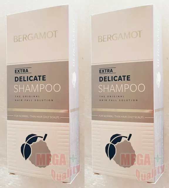 2 x Bergamot Extra Delicate Shampoo Hair loss weak 200 ml