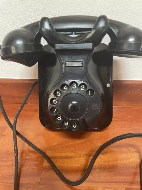 Telefono FACE da parete a Disco colore Nero Anni '50