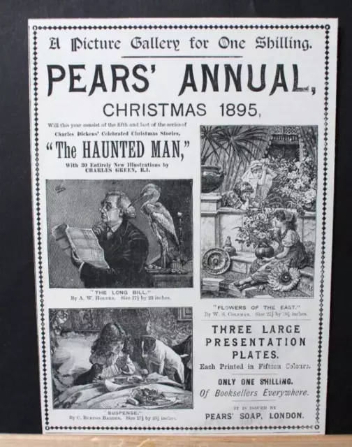 1895 Small Print Advert 'PEARS' ANNUAL CHRISTMAS 1895' 7.25" x 5.25"