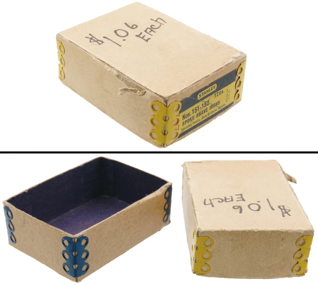 Original Box for Stanley No. 151 & 152 Spokeshave Cutting Irons - mjdtoolparts