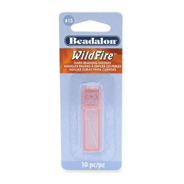 Beadalon Wildfire Hard Beading Needles Size 13 for Cord up to 0.28mm diameter