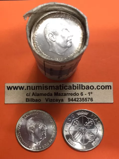 España 100 Pesetas 1966 * 19 66 Plata Sin Circular Franco Estado Español Sc 3