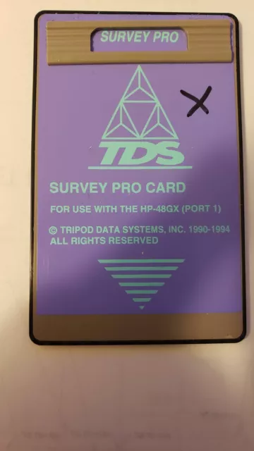 TDS SURVEY PRO Card For HP 48GX Calculator