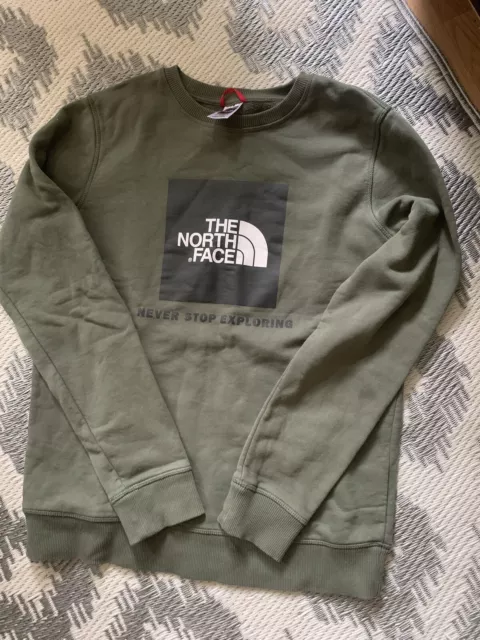 The North Face Youth Box Unisex Crew Neck Jumper Fleece Sweatshirt Size XL