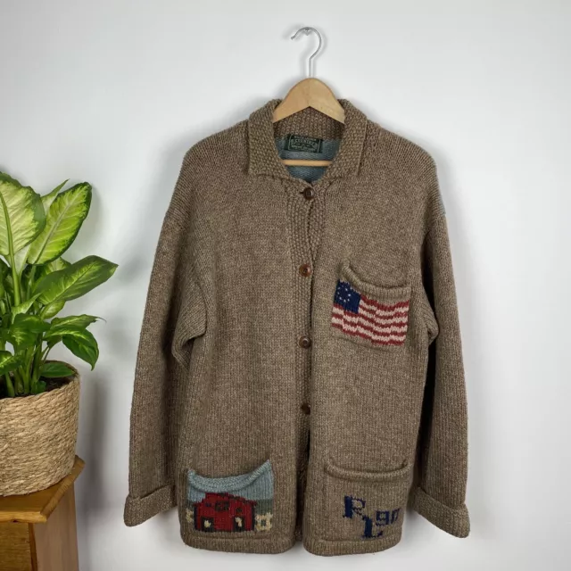 POLO RALPH LAUREN Respect Wildlife Cardigan Limited Country RARE