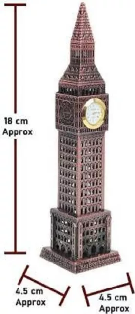 18cm , Big Ben Clock Tower of London with Clock Souvenir Collectible Gifting 2