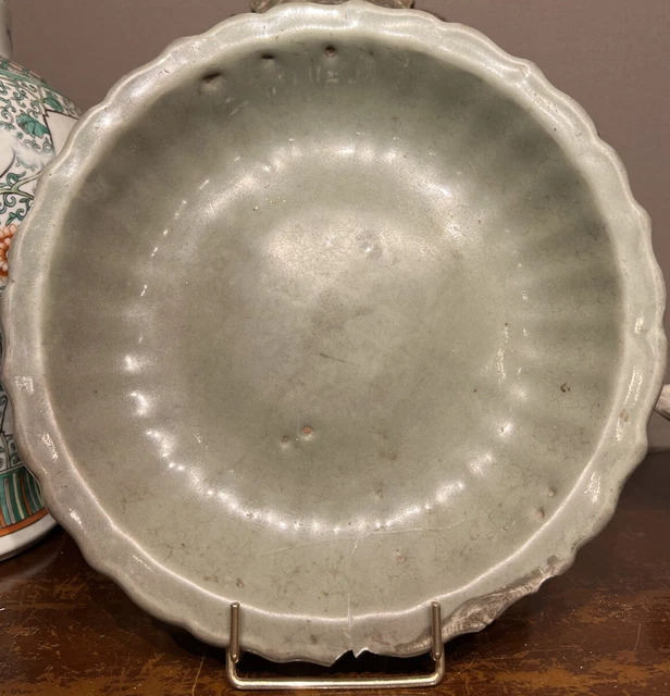 Grande coupe lotiforme en porcelaine celadon - CHINE MING LONGQUAN