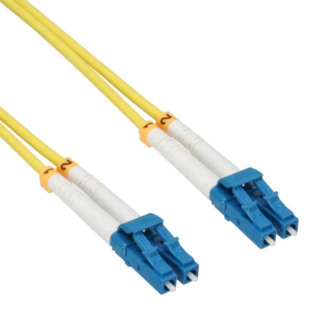 10 cavi duplex InLine® fibra ottica, LC/LC, 9/125μm, OS2, 0,5 m