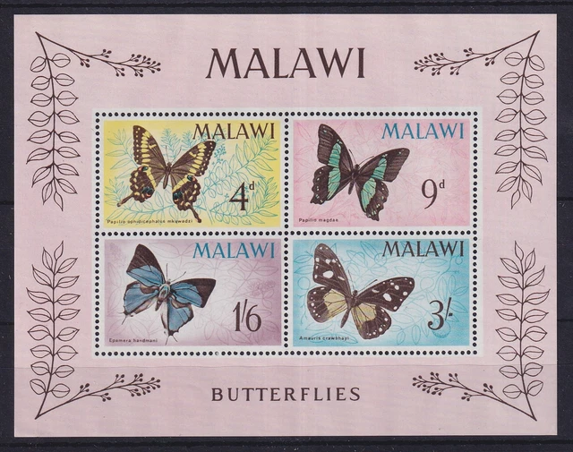Malawi 1966 Schmetterlinge Mi.-Nr. Block 5 postfrisch **