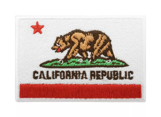 California Flagge Patch zum Aufbügeln | USA Fahne Amerika Aufnäher US Patches