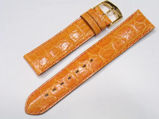 Cinturino in VERA PELLE di COCCODRILLO per orologio con ansetta da 20 mm