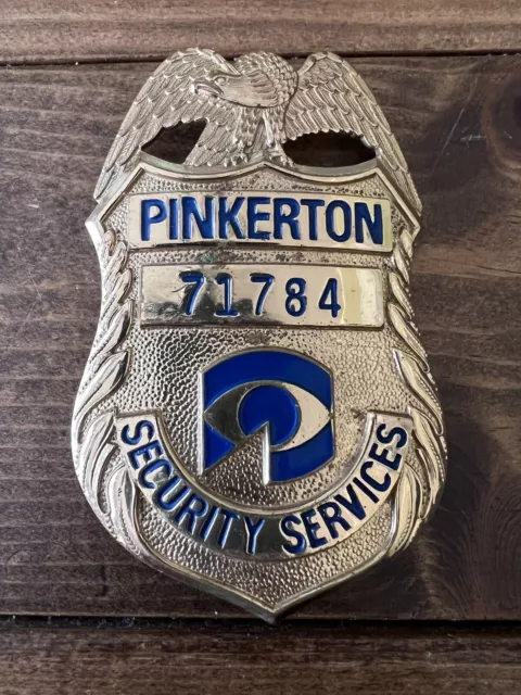 Vintage Pinkerton Security Services Badge