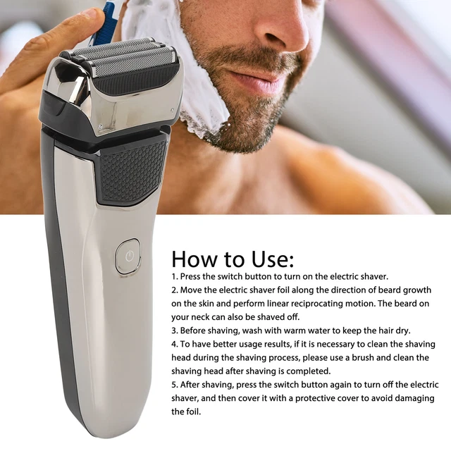 Electric Shaver Digital Display Men Beard Clipper Rechargeable Face Trimmer Dob