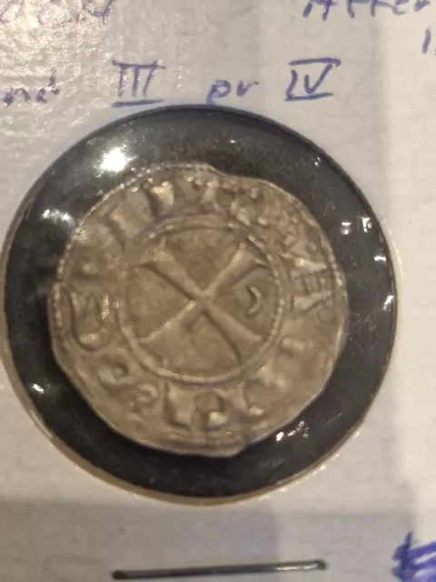 Crusader Denier Of Bohemond III Antioch Silver Coin Superb Condition