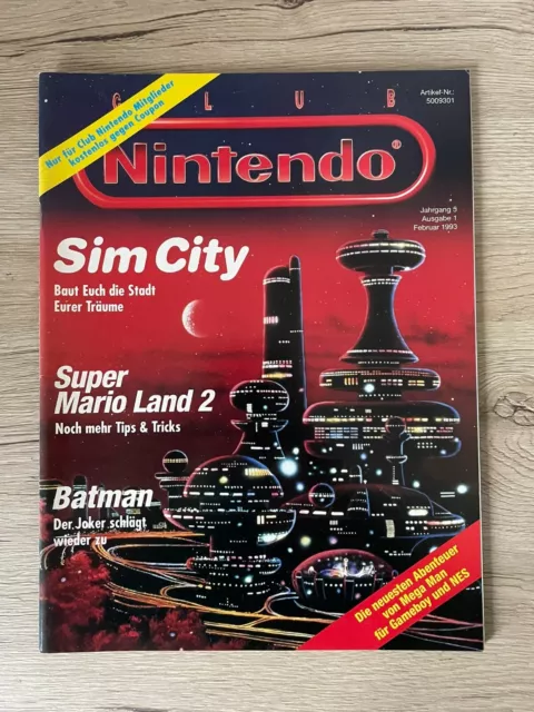 Club Nintendo Magazin, Ausgabe 1, Februar 1993, mit Poster *TOP*