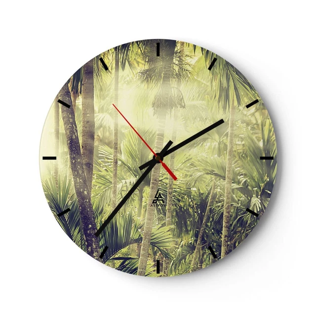 Orologio Da Parete In Vetro Disco - Diametro 30 Cm, Design Moderno E Minimal - 2