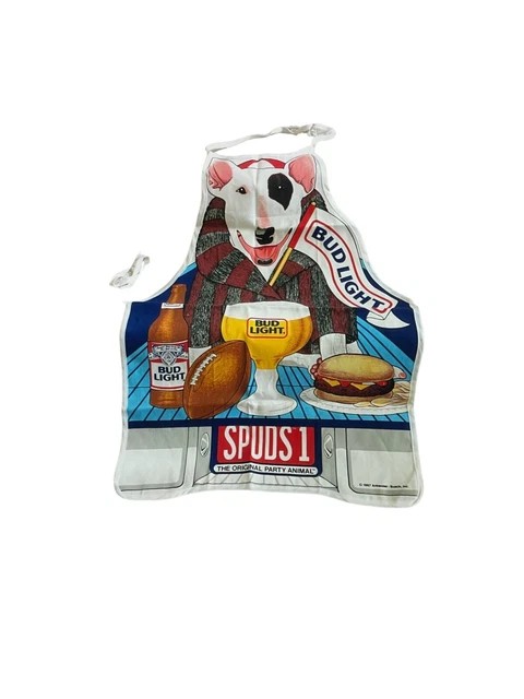 Vintage 1987 Spuds Mackenzie Bud Light Apron In Original Packaging