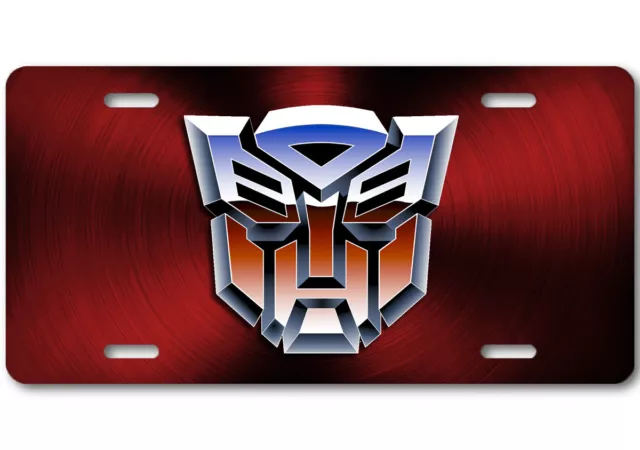 Transformers ART Autobot Color logo Aluminum Car Truck License Plate Tag Red