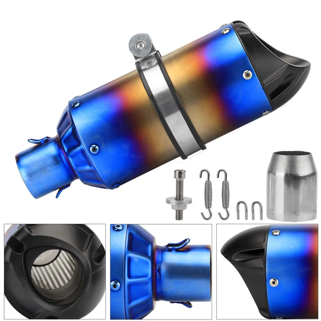 38-51mm Motorcycle Exhaust Muffler Pipe Slip On Kawasaki Ninja ZX10R ZX6R ZX6RR