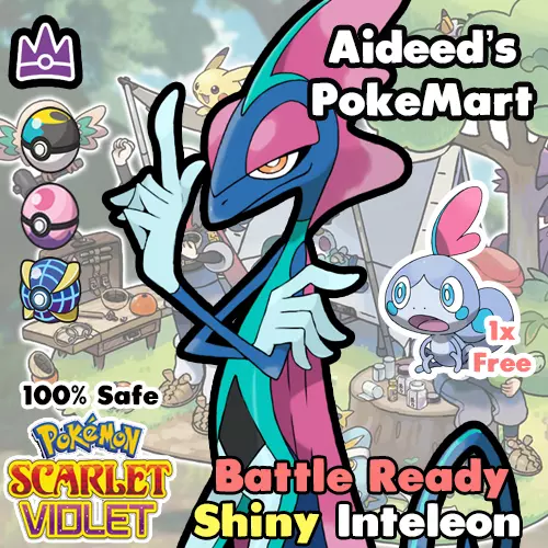 Shiny Inteleon 6IV ✨ Battle Ready ✨Pokemon Scarlet & Violet 🚀Fast Trade🚀