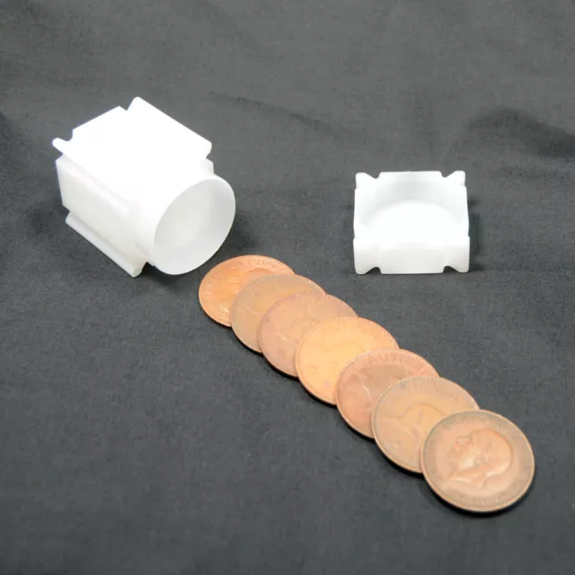 6 x CoinSafe 31mm Square US Made Coin Tubes - US Half Dollar, AUS Penny, etc.