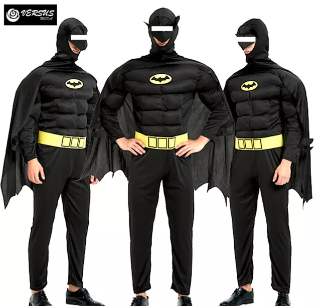 Batman Costume Carnevale Uomo Super Eroe Avenger Cosplay Man Costume SUHEAV6