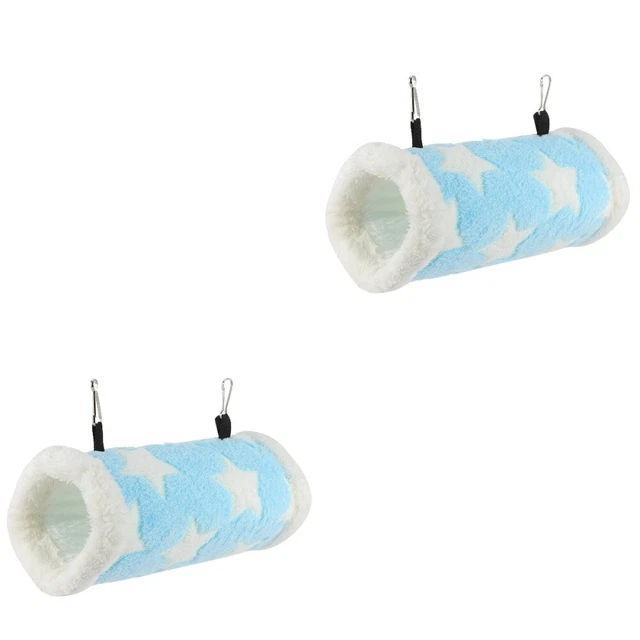 2 Pc Hängender Tunnel Chinchilla-Hängematte Gefüllter Eichhörnchenplüsch Igel