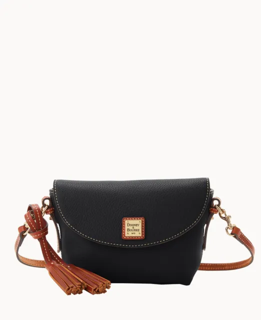 Dooney & Bourke Pebble Grain Crossbody Saddle Bag Shoulder Bag