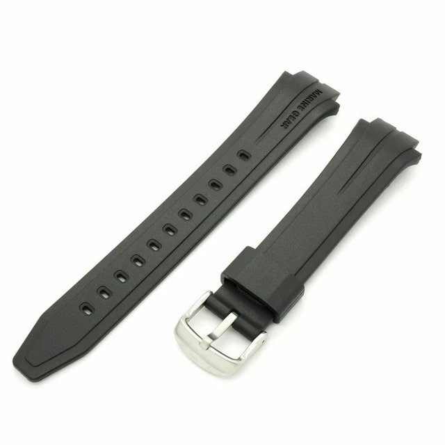 Bracelet De Montre Casio Pour Modèle W-87H-1VH - Résine Noire - Neuf Avec étiquettes