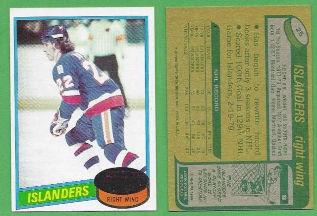 Mike Bossy 1980-81 Topps #25 unscratched New York Islanders