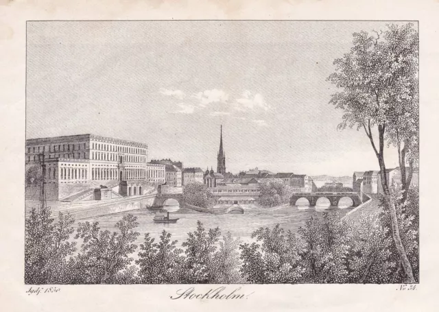 Stockholm Schweden Sverige Sweden Lithographie Lithograph 1820