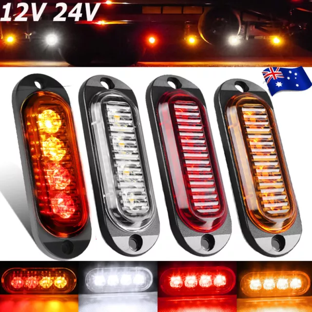 LED Clearance Light Side Marker Lamp RED AMBER White Trailer Truck Caravan Lorry