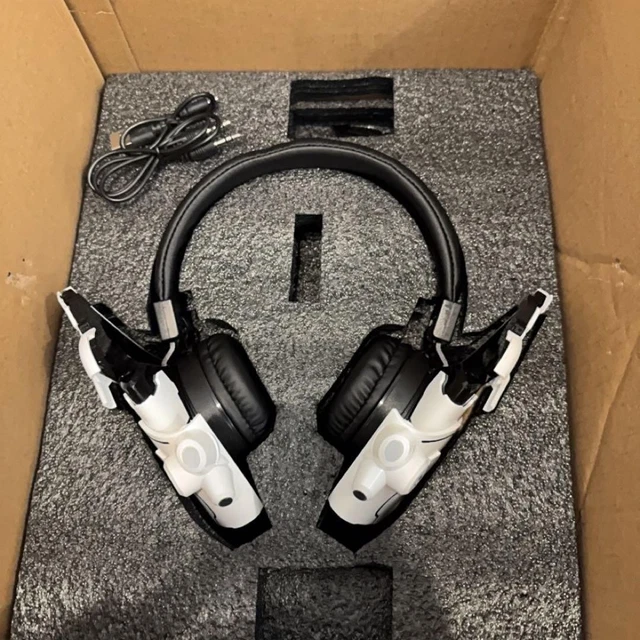 CYBERPUNK FUTURISTISCHE DEKO Kopfhörer Black Goat EUR 129,44