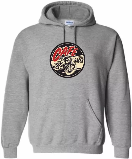 Cafe Racer Old School Style Round Moto Felpa con cappuccio stampata in 5 taglie 2
