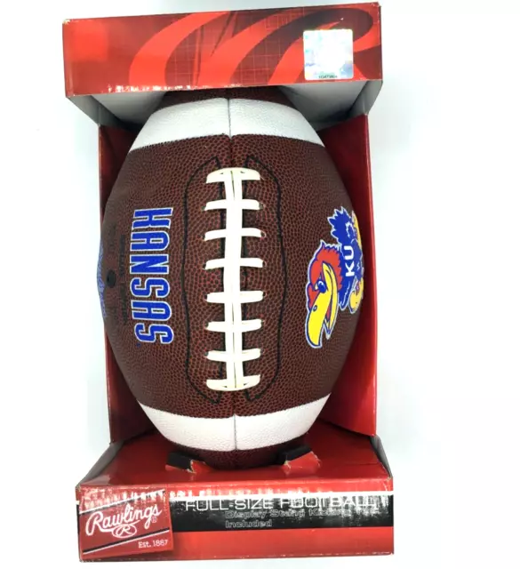 Kansas Ku Jayhawks Ncaa Full Size Rawlings Football Free Shipping