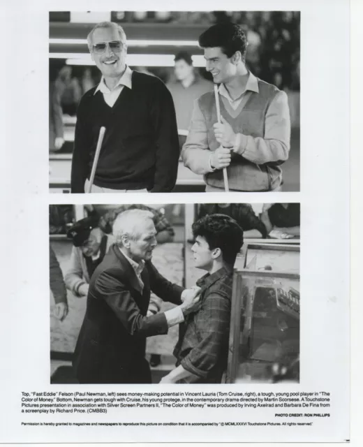 PAUL NEWMAN / TOM CRUISE The Color of Money    PRESS PHOTO