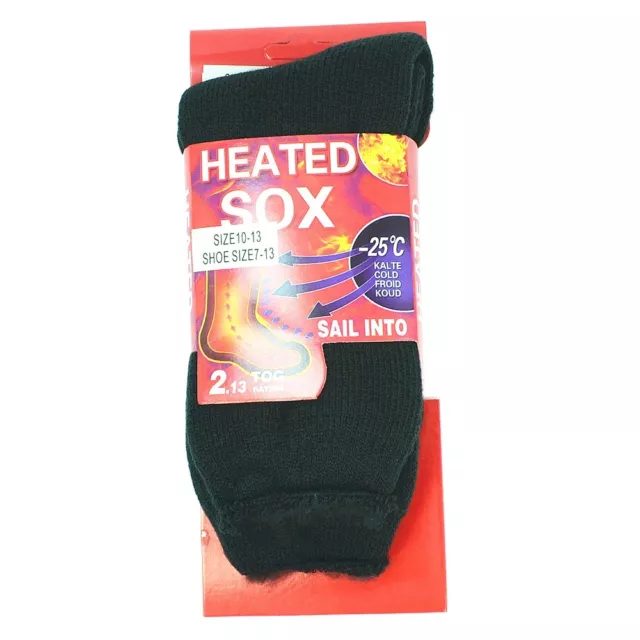 For Mens Heated SOX Extra Thick Winter Heavy Duty Fuzzy Boots Thermal Socks GY
