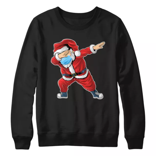 Unisex Funny Dabbing Santa Mask Ugly Sweater Christmas Lockdown 2020 Gifts Dab