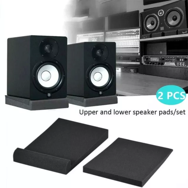 1Set Studio Monitor Isolation Pads High Density Acoustic Foam For Most Speaker-