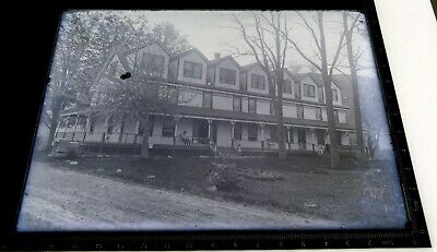1910s Hurleyville or Jeffersonville NY New York HOTEL Vtg GLASS NEGATIVE Photo 1
