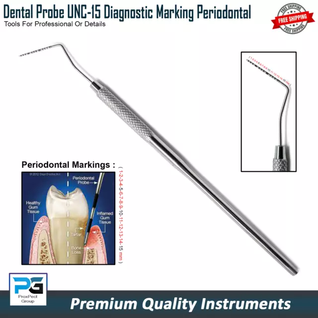 Periodontal-Probes-UNC-15-BPE-Probe-Marking-Color-Coded-Examination-Dental-Probe