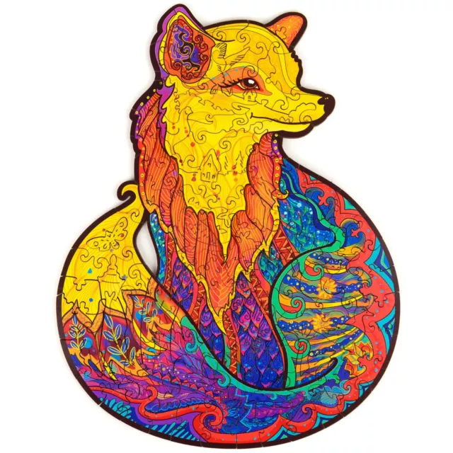 Unidragon Wooden Jigsaw Puzzles "Alluring Fox" Laser Cut Jigsaw Puzzle - S