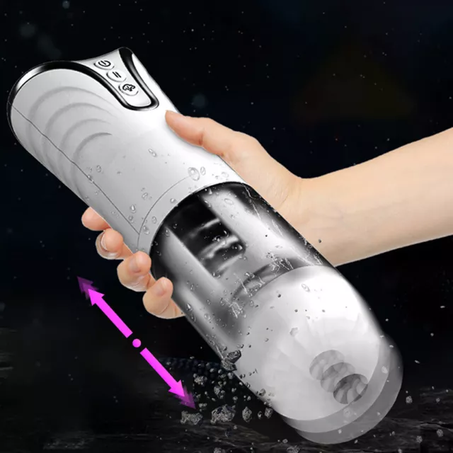 Automatic Telescopic Male-Masturbator Thrusting Machine Blowjob Pussy-Cup-Adult