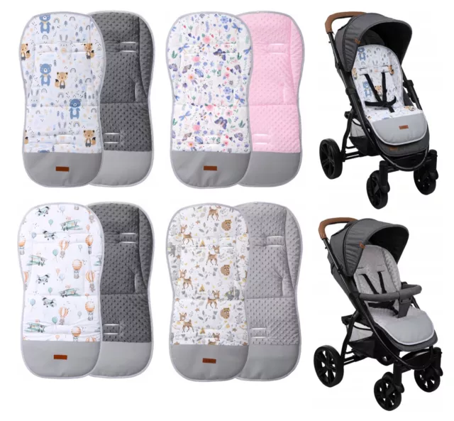 Universal Seat Liner Pushchair Double Sided Soft Pram Cotton Buggy Stroller