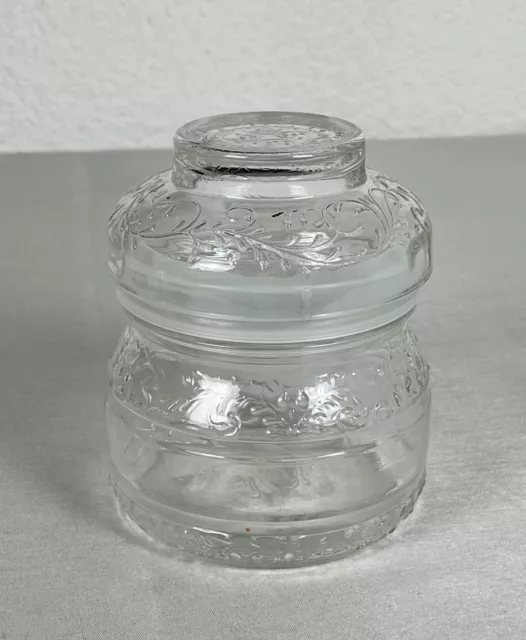 Ancienne XXème jolie bonbonnière, pot, bocal en verre Italy 1/2 L