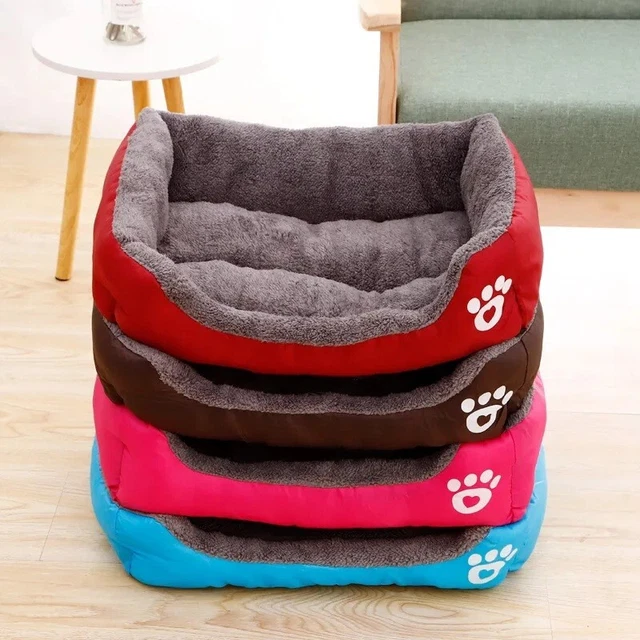 Dog Bed Pet Cat Sleeping Soft Cotton Comfy Puppy Calming Small Medium Large Size