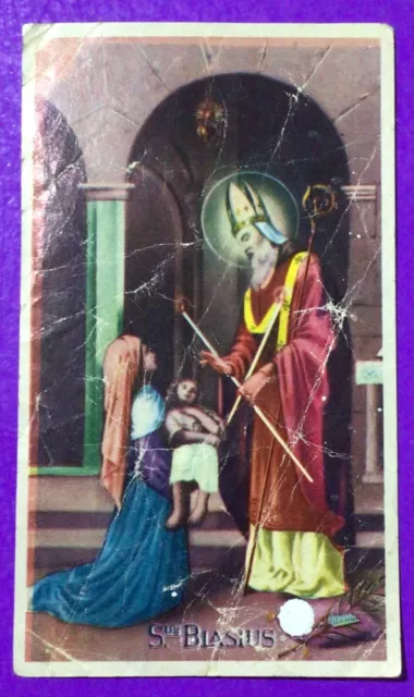 Santino Holy Card, San Biagio -Rif. 7331