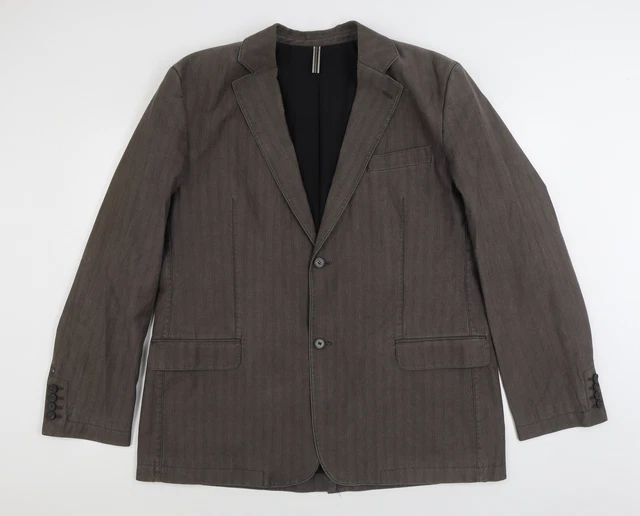 Giacca tuta da uomo marrone poliestere Preworn taglia 44