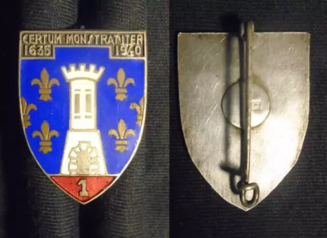 Insigne Militaire – 1° Régiment De Cuirassiers - Poincon A. B. - Porte Grise